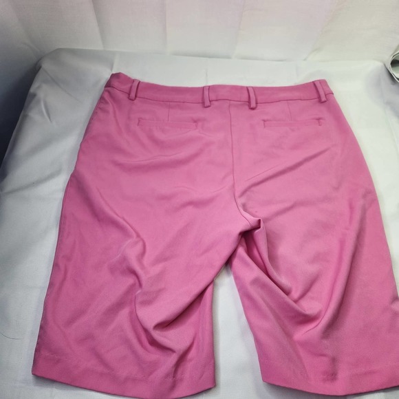 Greg Norman Chino Golf Shorts Flat Front Zip Fly Button Closure Pink Size 12 - Picture 2 of 6